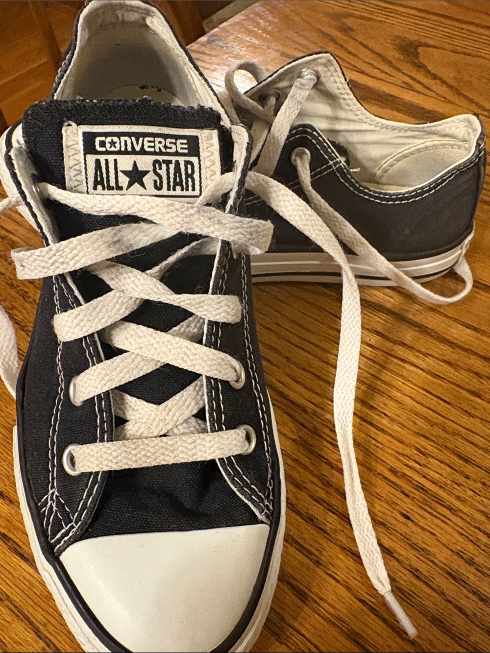 Converse Kids Black and White Low Top Sneakers